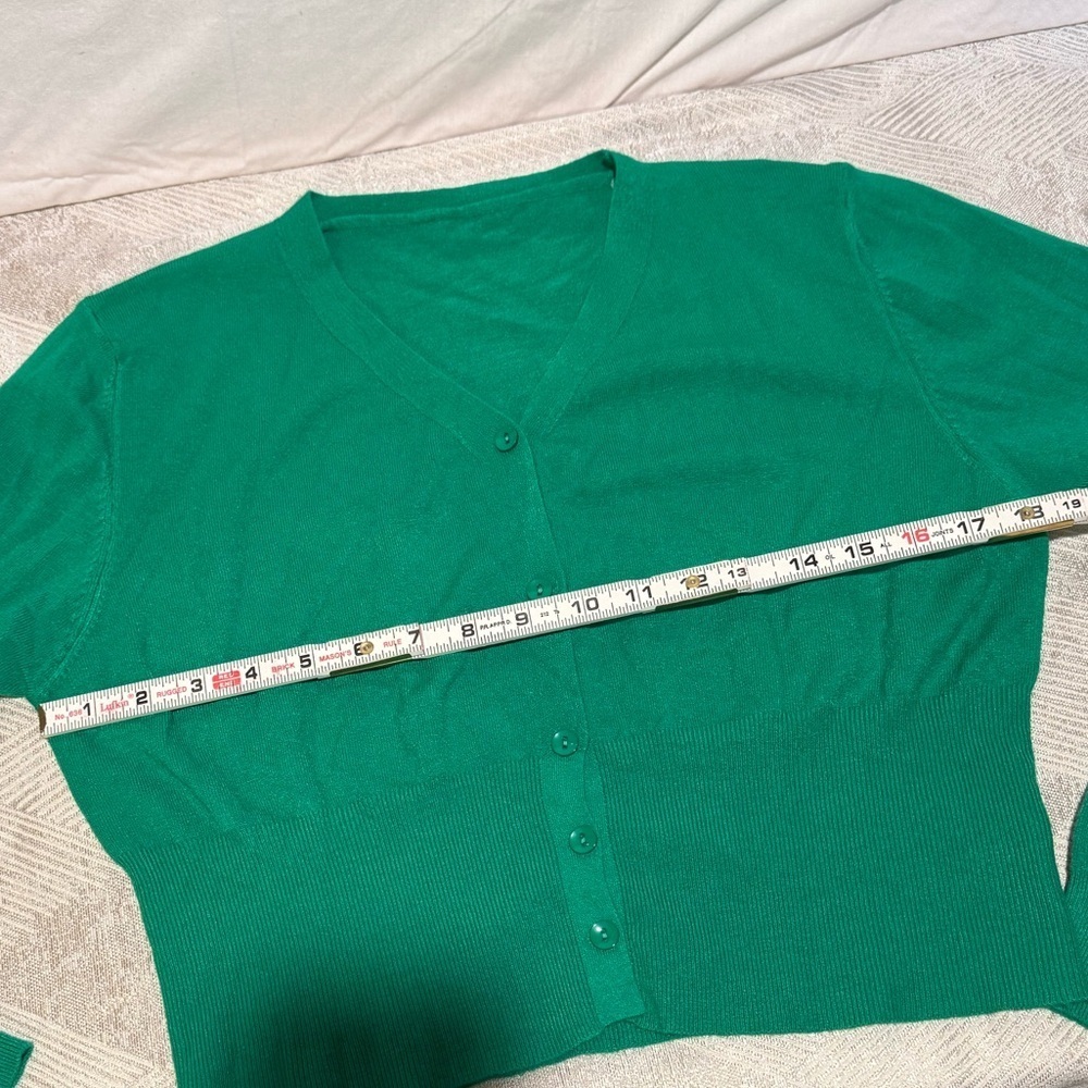 Green Cardigan Women's Size XXL - Picture 7 of 8